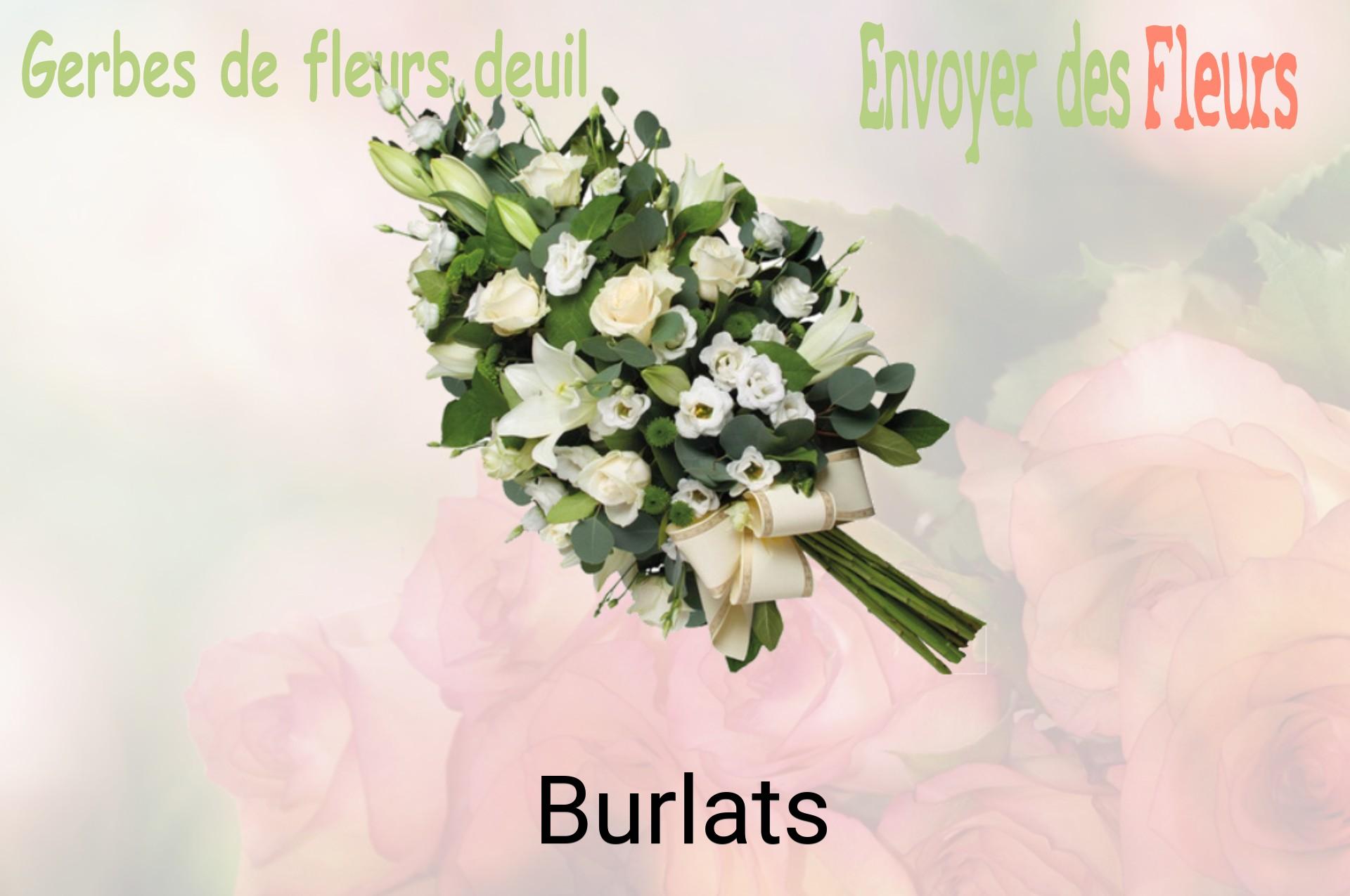 Gerbe de fleurs de deuil livrée à Burlats